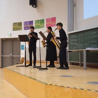 Ein Saxophon-Quartett untermalte die Siegerehrung
